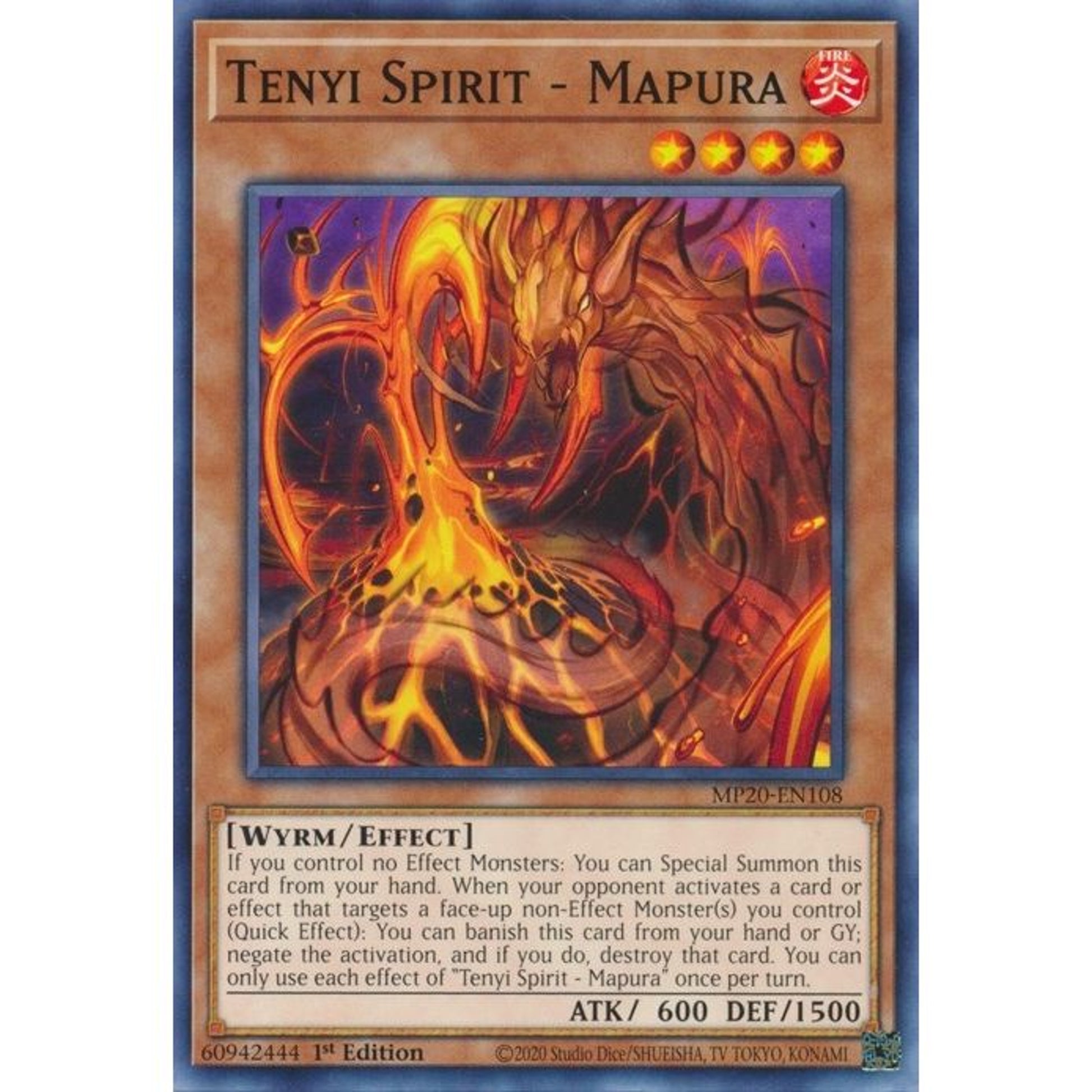Image for Tenyi Spirit - Mapura (MP20-EN108) (MP20) - YuGiOh