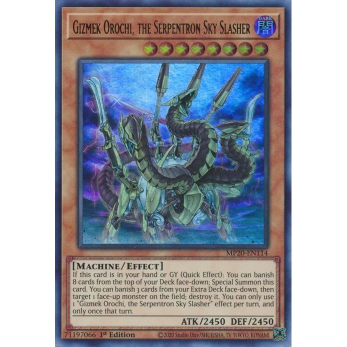 Image for Gizmek Orochi, the Serpentron Sky Slasher (MP20-EN114) (MP20) - YuGiOh