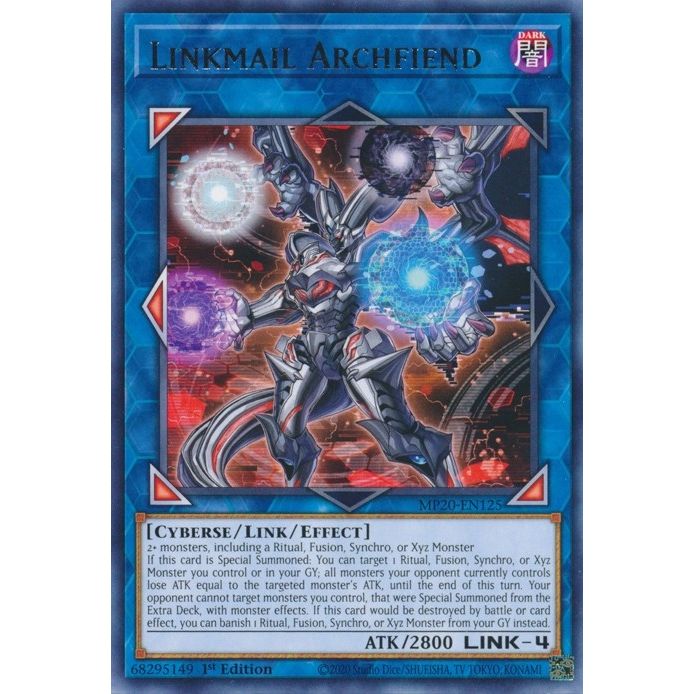 Image for Linkmail Archfiend (MP20-EN125) (MP20) - YuGiOh