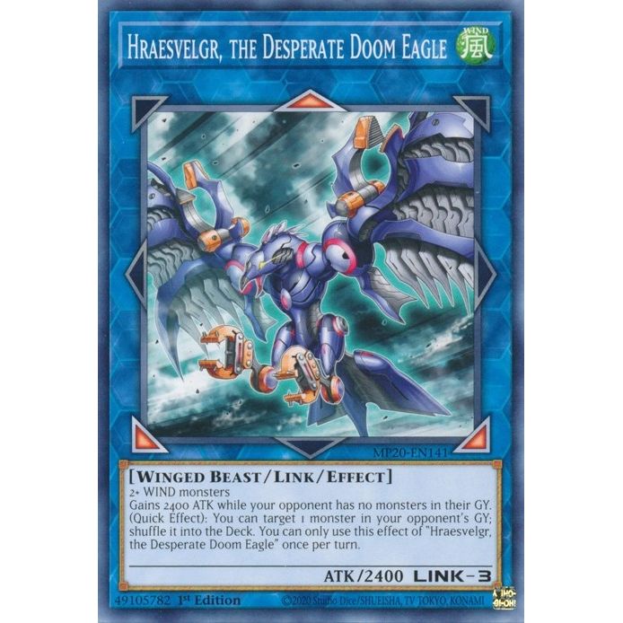 Image for Hraesvelgr, the Desperate Doom Eagle (MP20-EN141) (MP20) - YuGiOh