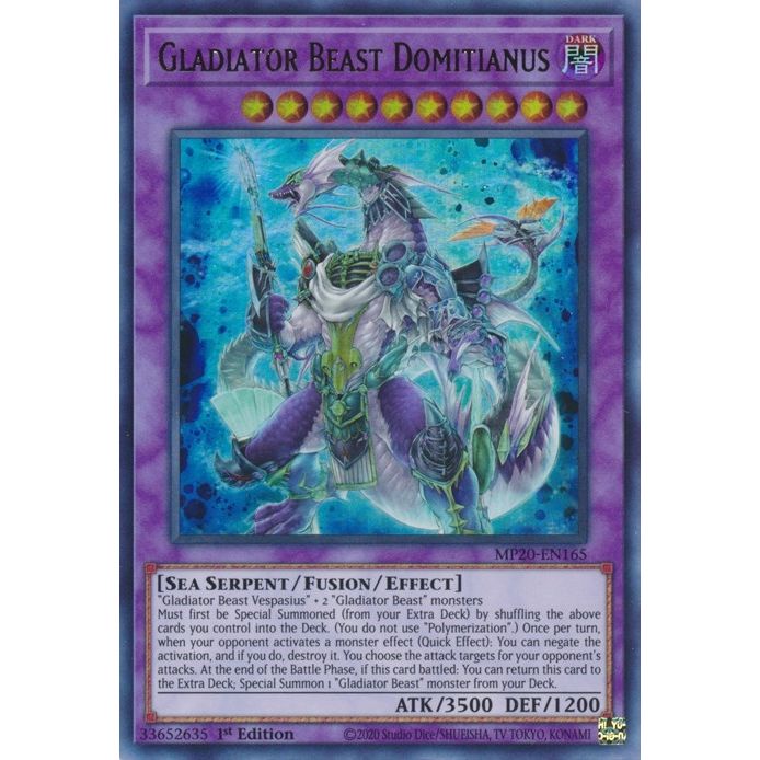 Image for Gladiator Beast Domitianus (MP20-EN165) (MP20) - YuGiOh
