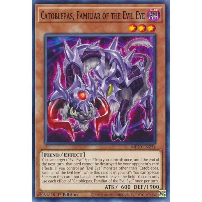 Image for Catoblepas, Familiar of the Evil Eye (MP20-EN234) (MP20) - YuGiOh