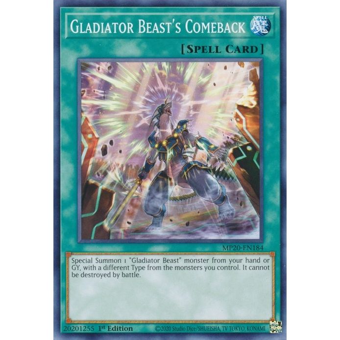 Image for Gladiator Beast's Comeback (MP20-EN184) (MP20) - YuGiOh