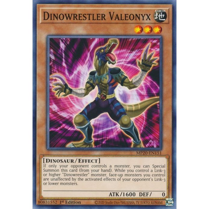 Image for Dinowrestler Valeonyx (MP20-EN151) (MP20) - YuGiOh