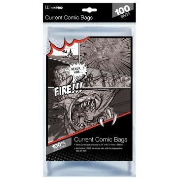Image for Current Size 6-7/8" X 10-1/2" Comic Bags (100-Pack) - Collectible Storage