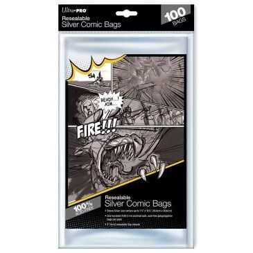 Image for Silver Size 7-1/4" X 10-1/2" Resealable Comic Bags (100-Pack) - Collectible Storage