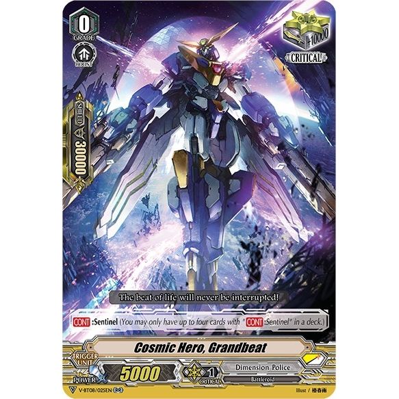 Image for Cosmic Hero, Grandbeat (V-BT08/025EN RR) (V-BT08) - Cardfight Vanguard