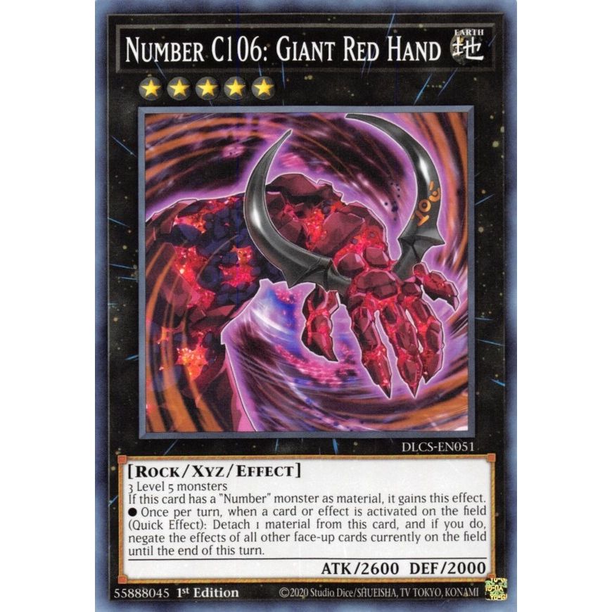 Image for Number C106: Giant Red Hand (DLCS-EN051) (DLCS) - YuGiOh