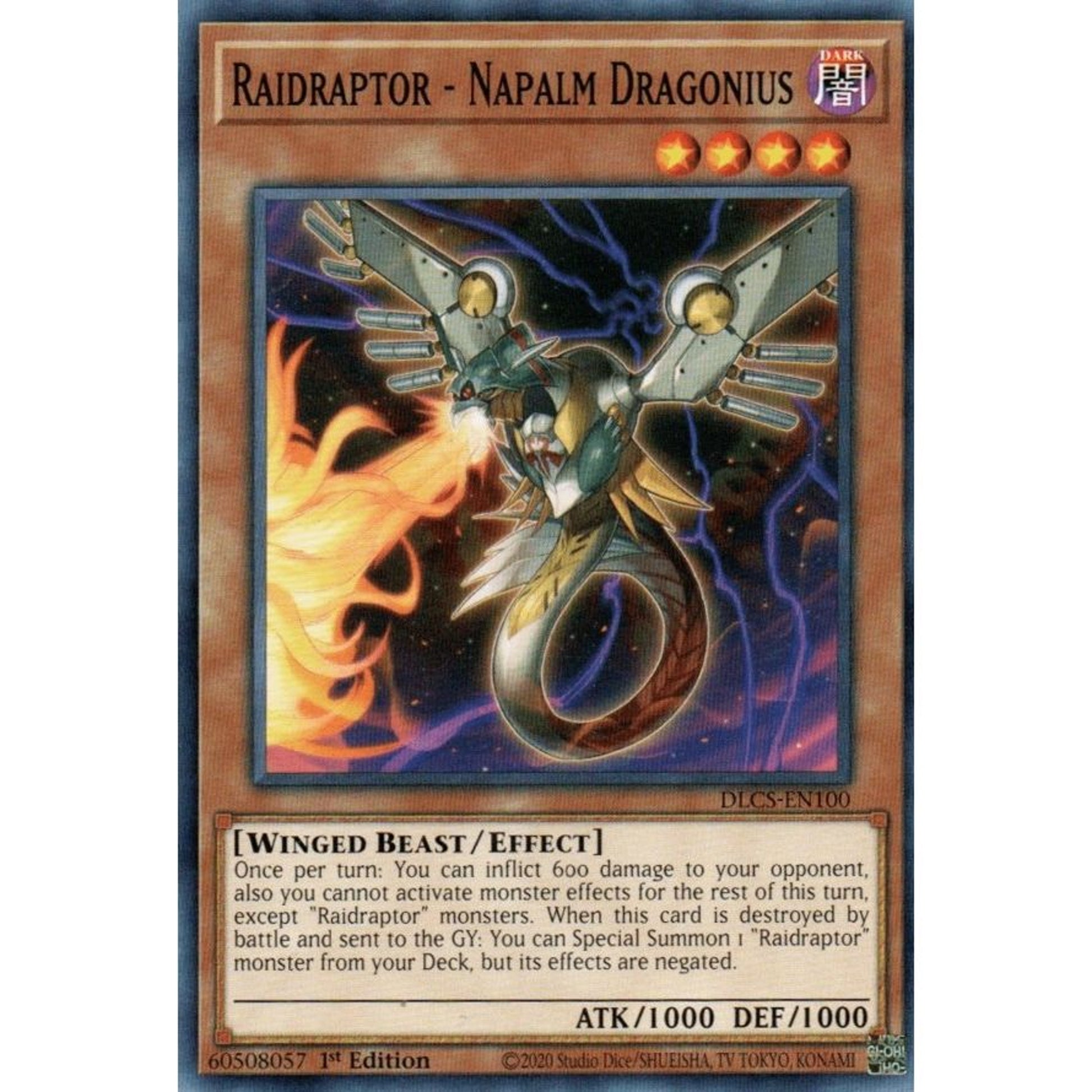 Image for Raidraptor - Napalm Dragonius (DLCS-EN100) (DLCS) - YuGiOh
