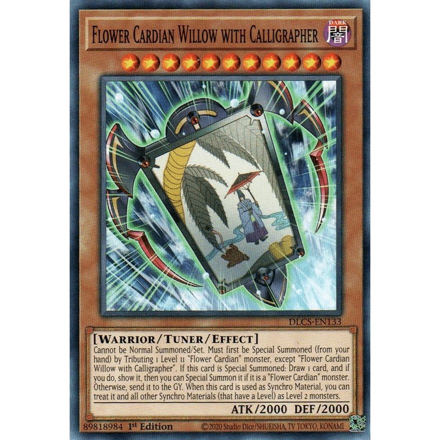 Image for Flower Cardian Willow with Calligrapher (DLCS-EN133) (DLCS) - YuGiOh