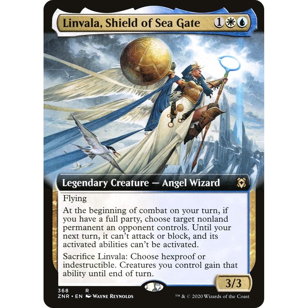 Image for Linvala, Shield of Sea Gate (Extended Art) (368) (ZNR) - Magic: The Gathering