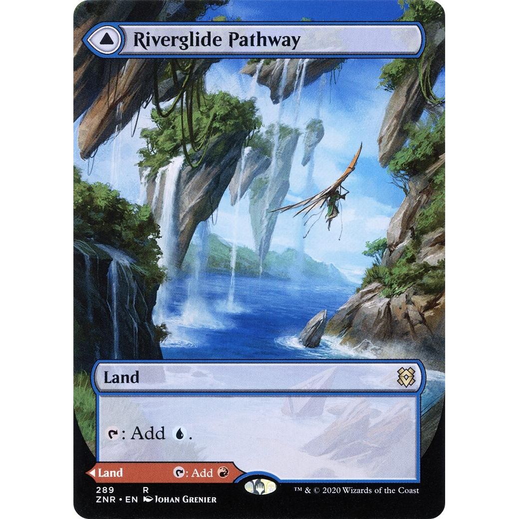 Image for Riverglide Pathway (Borderless) (289) (ZNR) - Magic: The Gathering