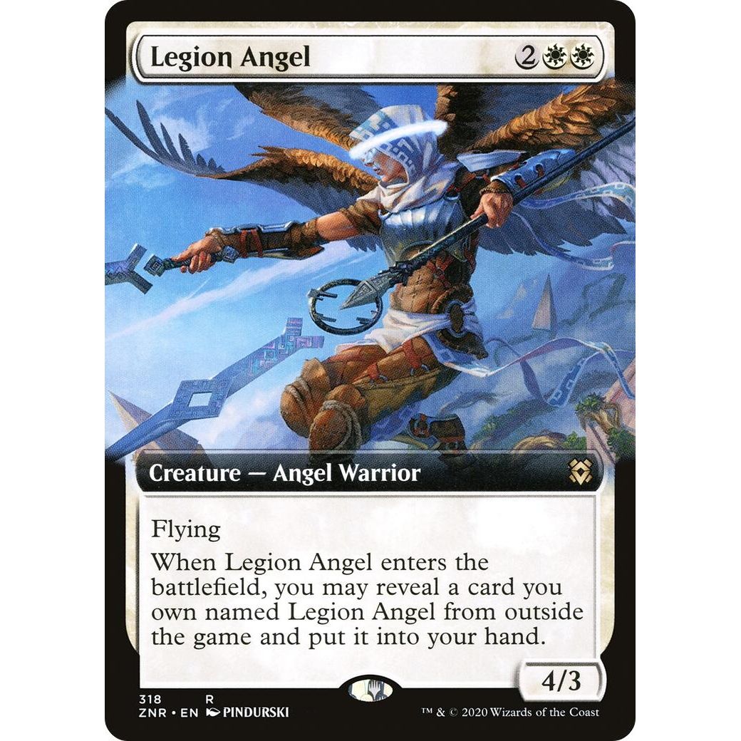 Image for Legion Angel (Extended Art) (318) (ZNR) - Magic: The Gathering