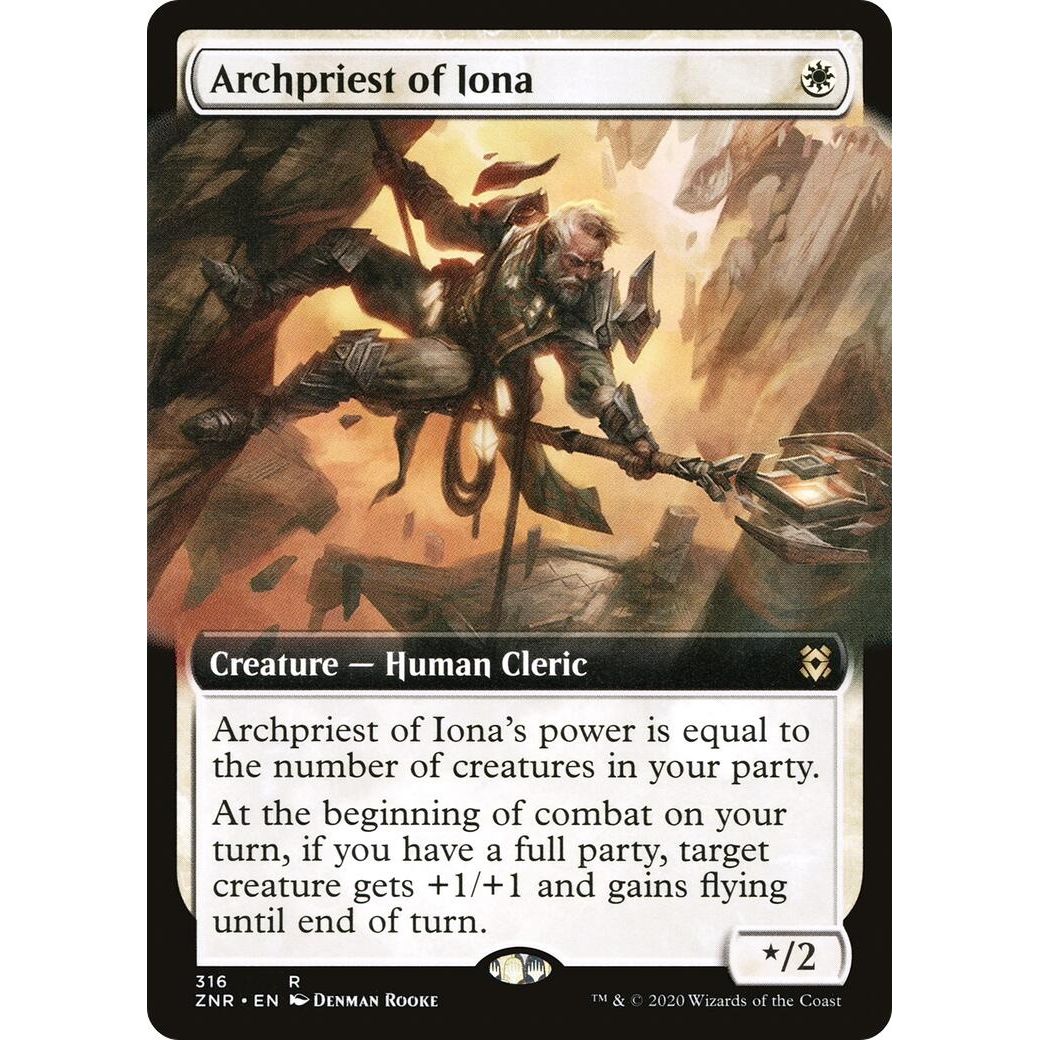 Image for Archpriest of Iona (Extended Art) (316) (ZNR) - Magic: The Gathering