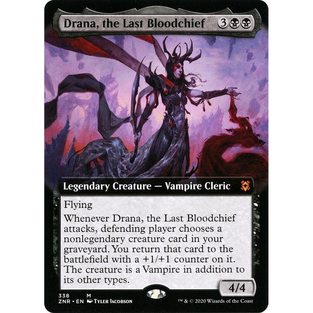 Image for Drana, the Last Bloodchief (Extended Art) (338) (ZNR) - Magic: The Gathering