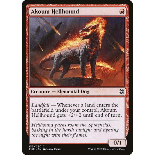 Image for Akoum Hellhound (133) (ZNR) - Magic: The Gathering