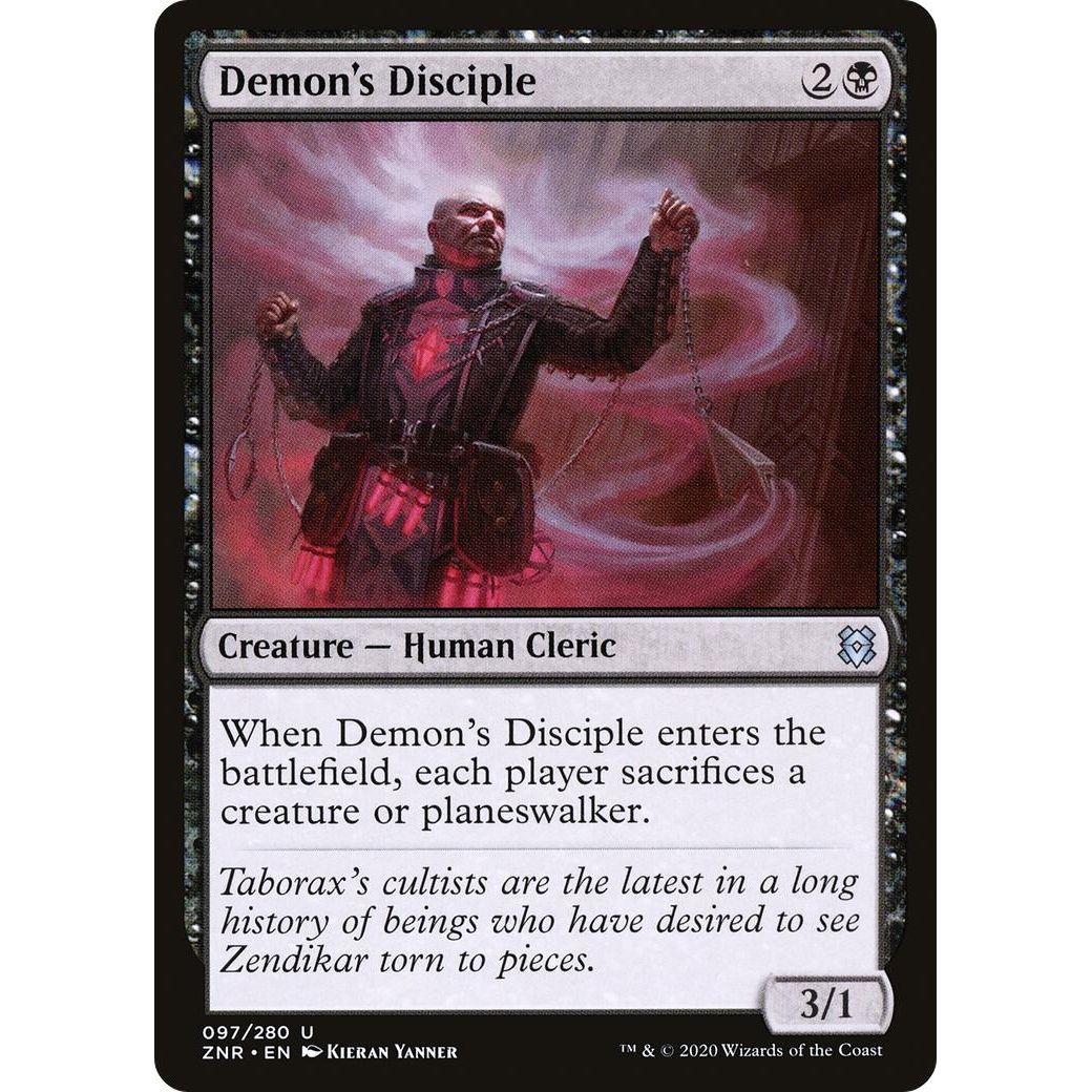 Image for Demon's Disciple (97) (ZNR) - Magic: The Gathering