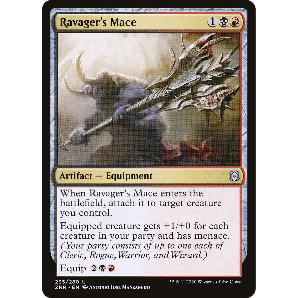 Image for Ravager's Mace (235) (ZNR) - Magic: The Gathering