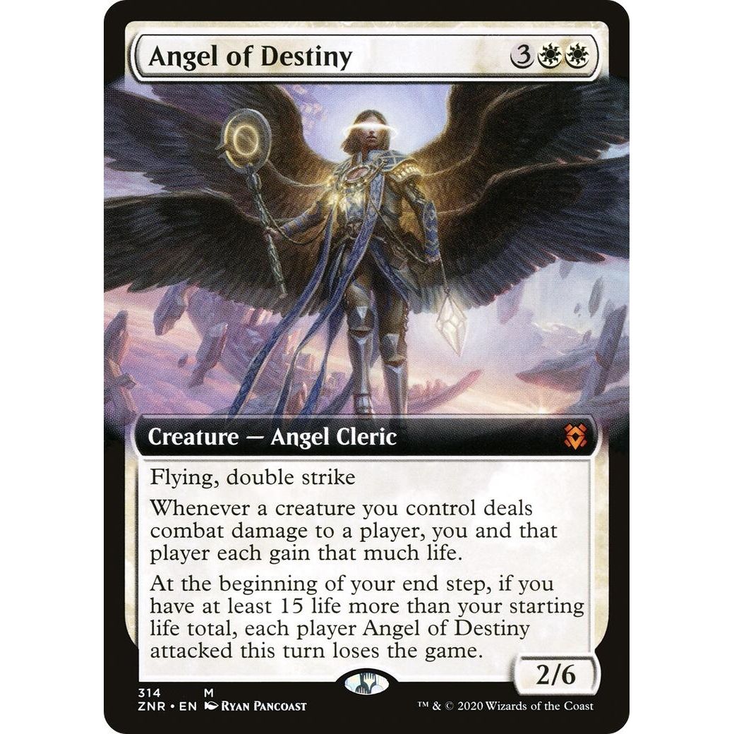 Image for Angel of Destiny (Extended Art) (314) (ZNR) - Magic: The Gathering
