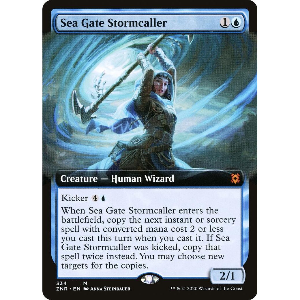 Image for Sea Gate Stormcaller (Extended Art) (334) (ZNR) - Magic: The Gathering