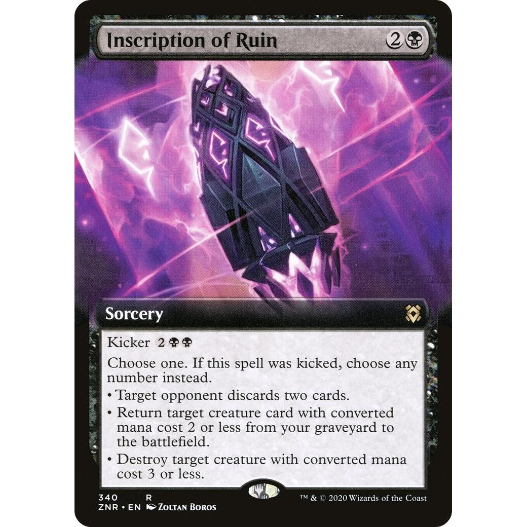 Image for Inscription of Ruin (Extended Art) (340) (ZNR) - Magic: The Gathering