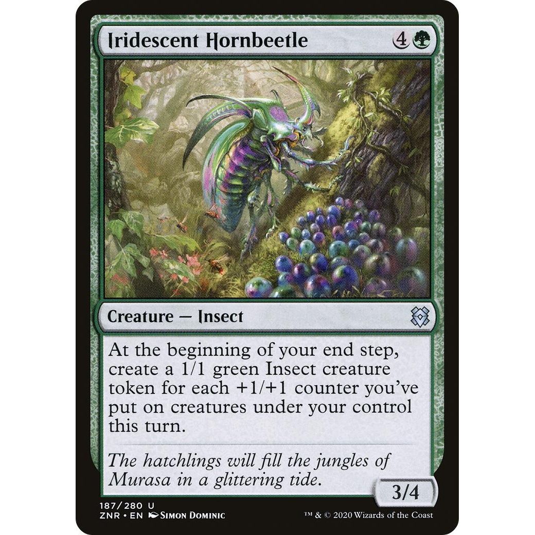 Image for Iridescent Hornbeetle (187) (ZNR) - Magic: The Gathering