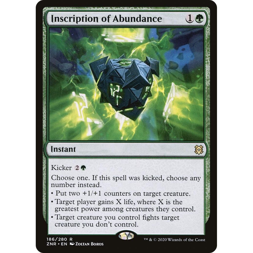 Image for Inscription of Abundance (186) (ZNR) - Magic: The Gathering