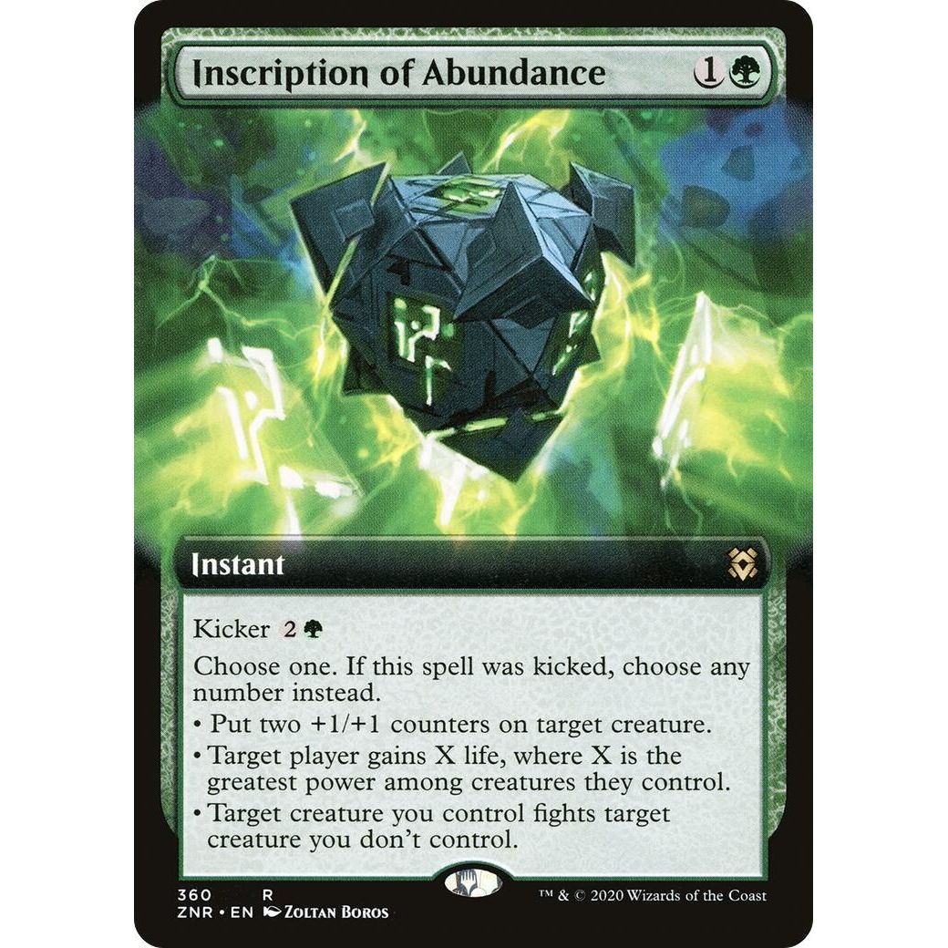 Image for Inscription of Abundance (Extended Art) (360) (ZNR) - Magic: The Gathering