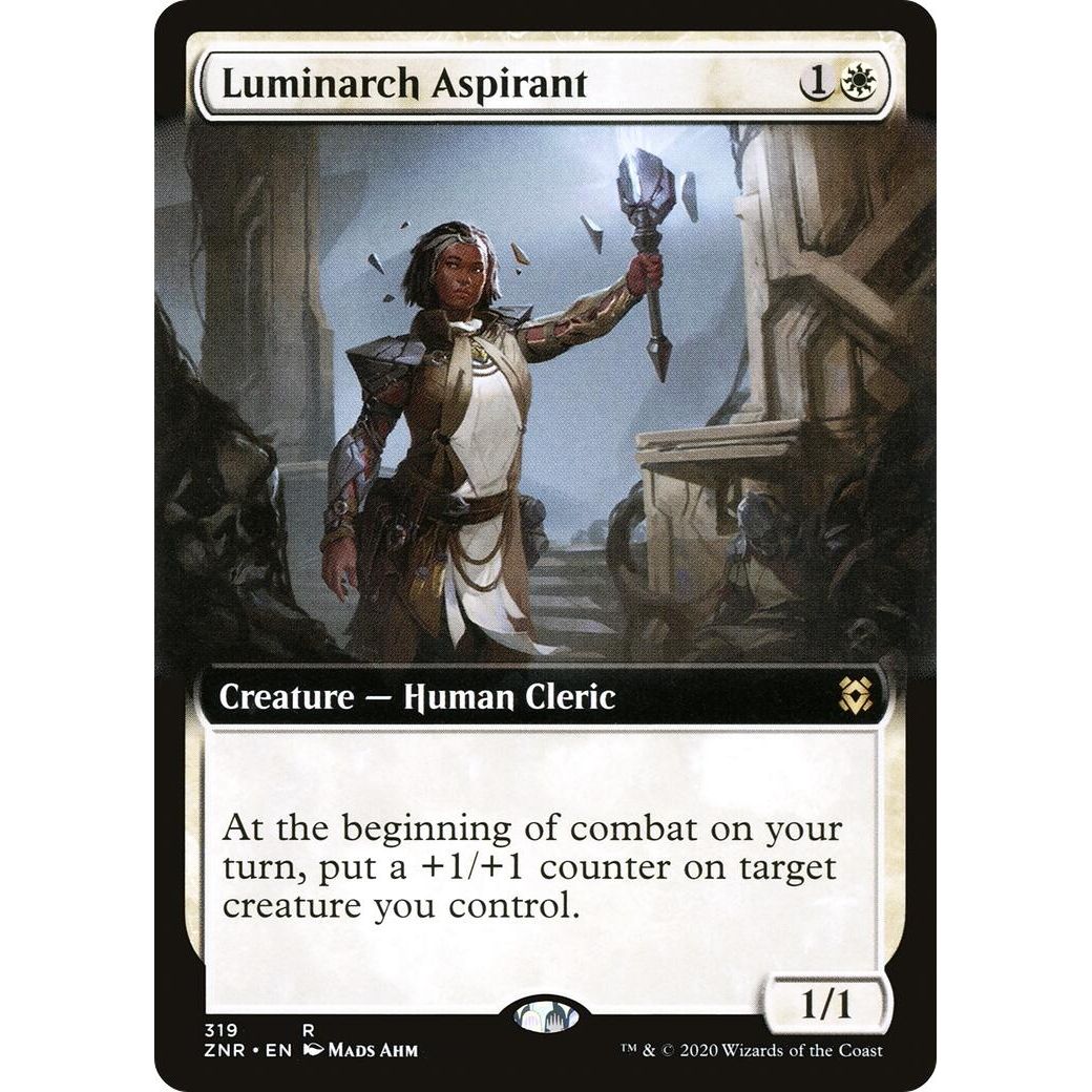 Image for Luminarch Aspirant (Extended Art) (319) (ZNR) - Magic: The Gathering