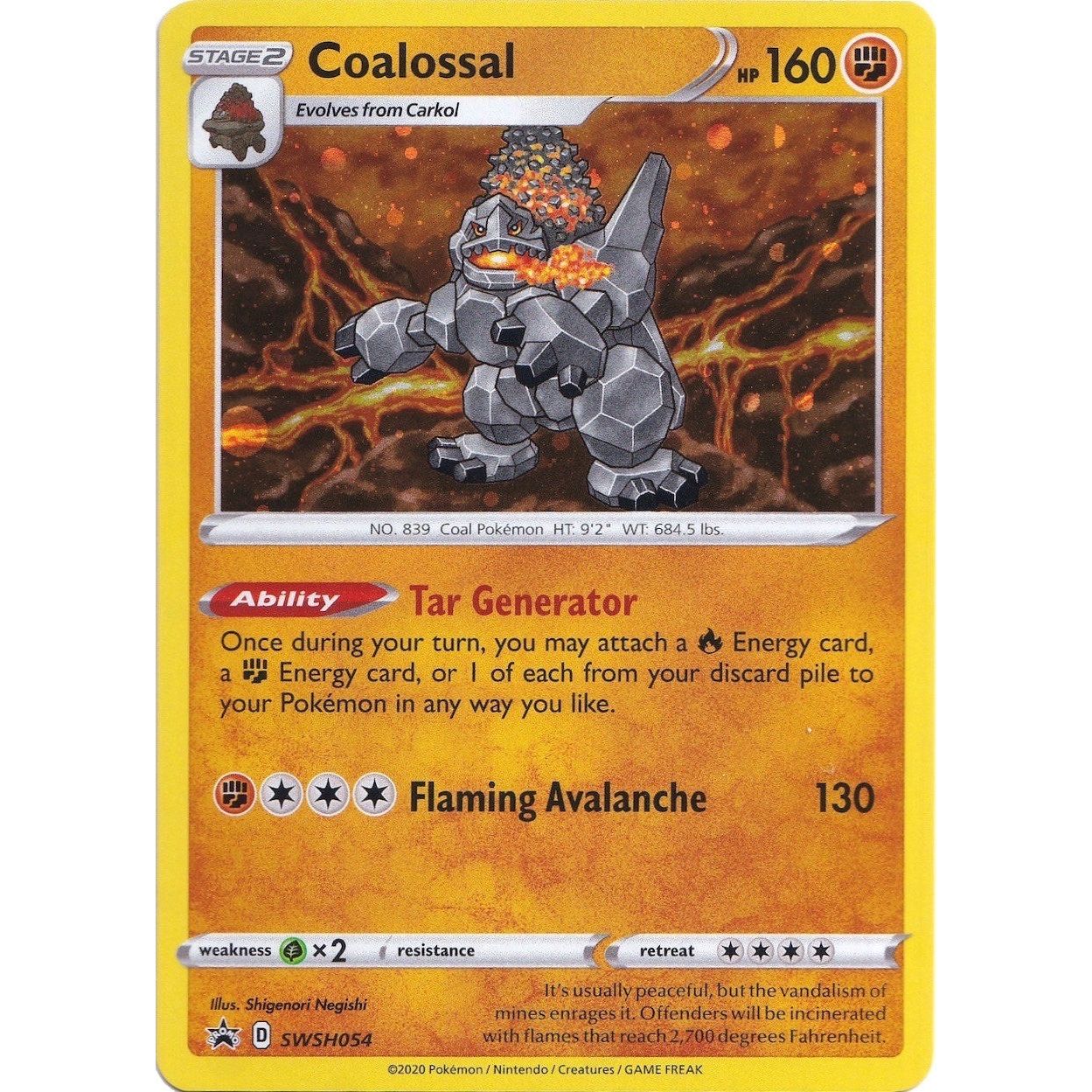 Image for Coalossal - SWSH054 (SWSH054) (SWSD) - Pokemon