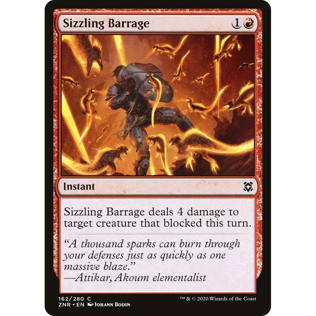 Image for Sizzling Barrage (162) (ZNR) - Magic: The Gathering