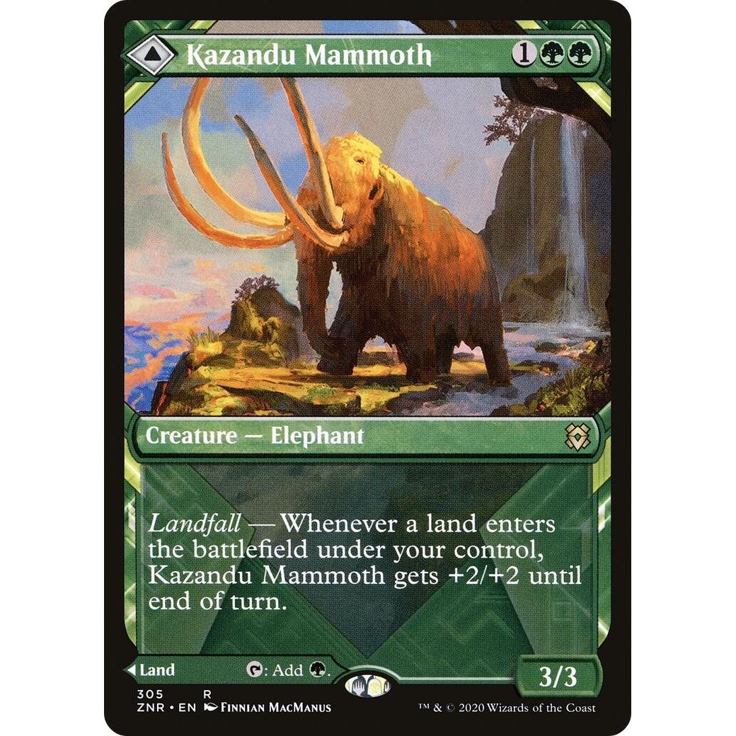 Image for Kazandu Mammoth (Showcase) (305) (ZNR) - Magic: The Gathering
