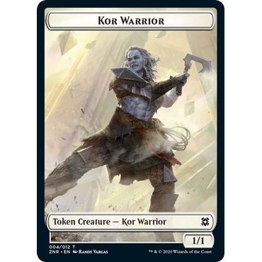 Image for Kor Warrior Token (4) (ZNR) - Magic: The Gathering