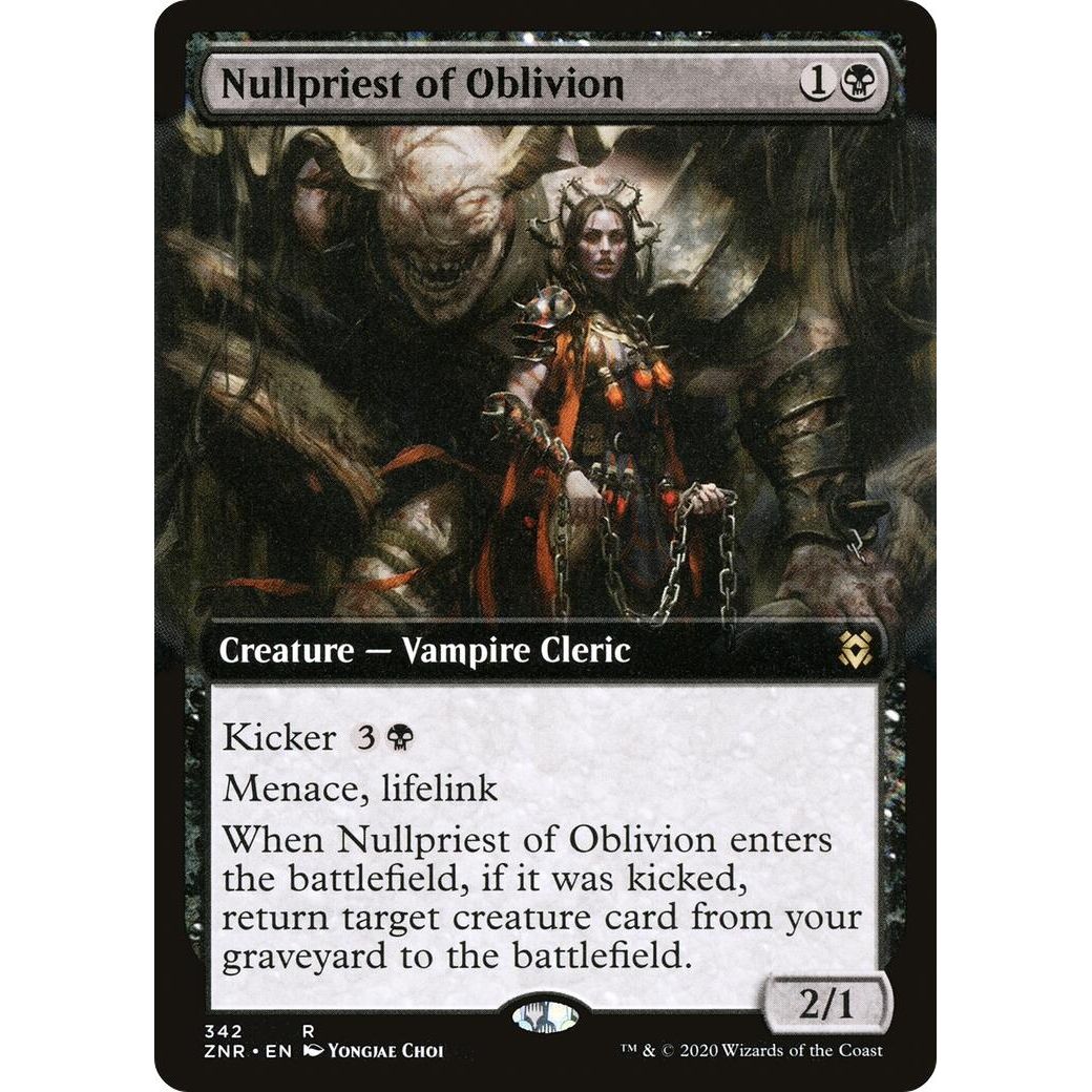 Image for Nullpriest of Oblivion (Extended Art) (342) (ZNR) - Magic: The Gathering