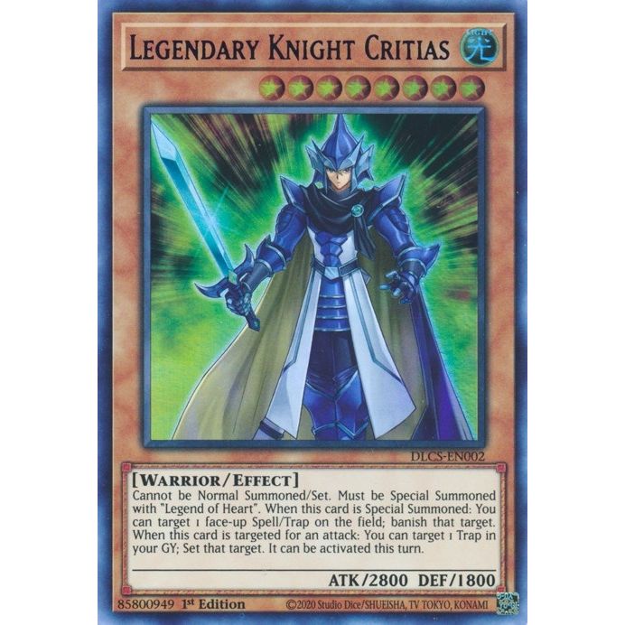 Image for Legendary Knight Critias (Blue) (DLCS-EN002) (DLCS) - YuGiOh