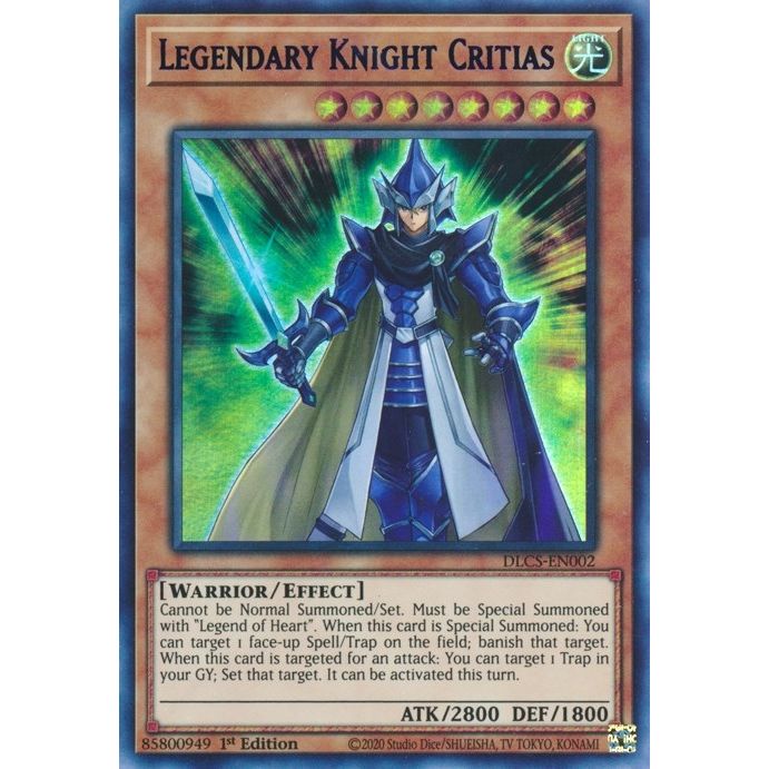 Image for Legendary Knight Critias (Green) (DLCS-EN002) (DLCS) - YuGiOh