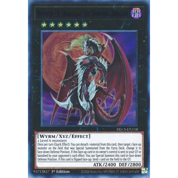Image for Number 24: Dragulas the Vampiric Dragon (Purple) (DLCS-EN118) (DLCS) - YuGiOh