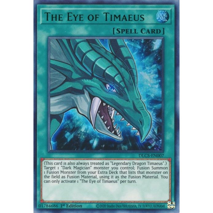Image for The Eye of Timaeus (Green) (DLCS-EN007) (DLCS) - YuGiOh