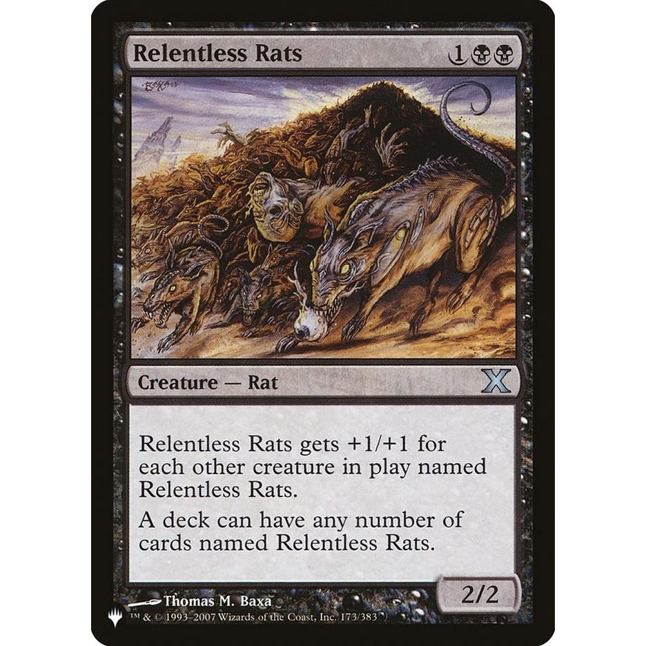 Image for Relentless Rats (173/383) (LIST) - Magic: The Gathering