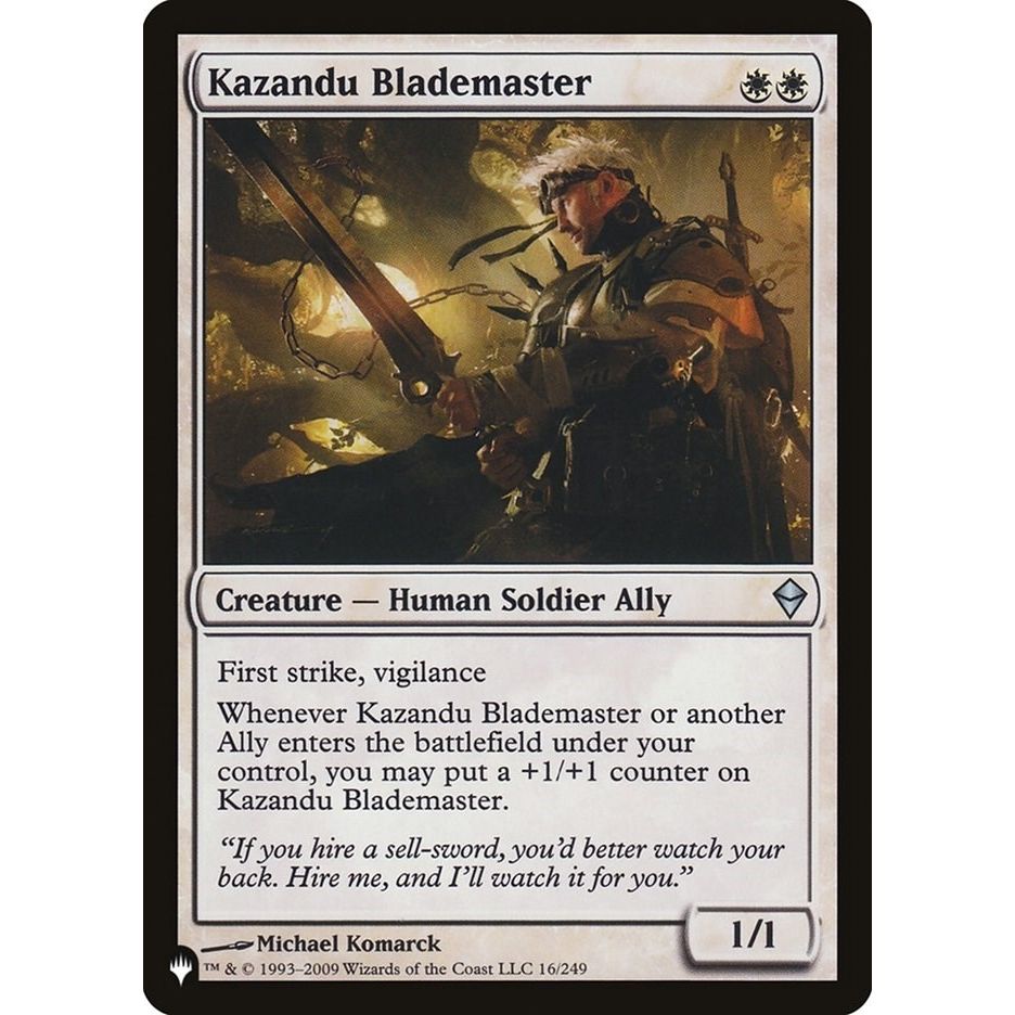 Image for Kazandu Blademaster (16/249) (LIST) - Magic: The Gathering