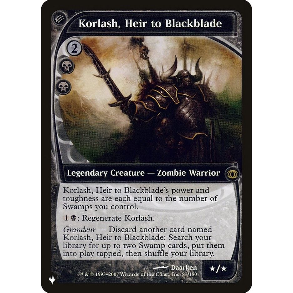 Image for Korlash, Heir to Blackblade (87/180) (LIST) - Magic: The Gathering