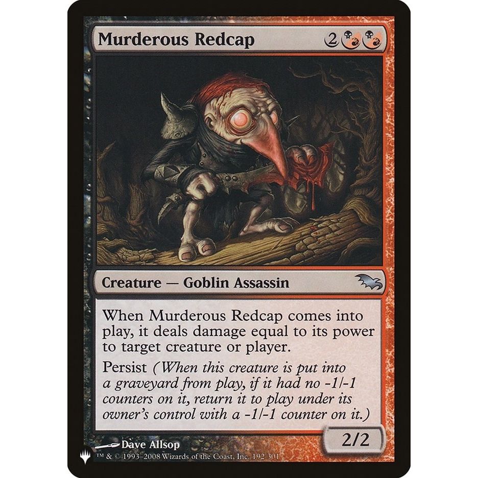 Image for Murderous Redcap (192/301) (LIST) - Magic: The Gathering