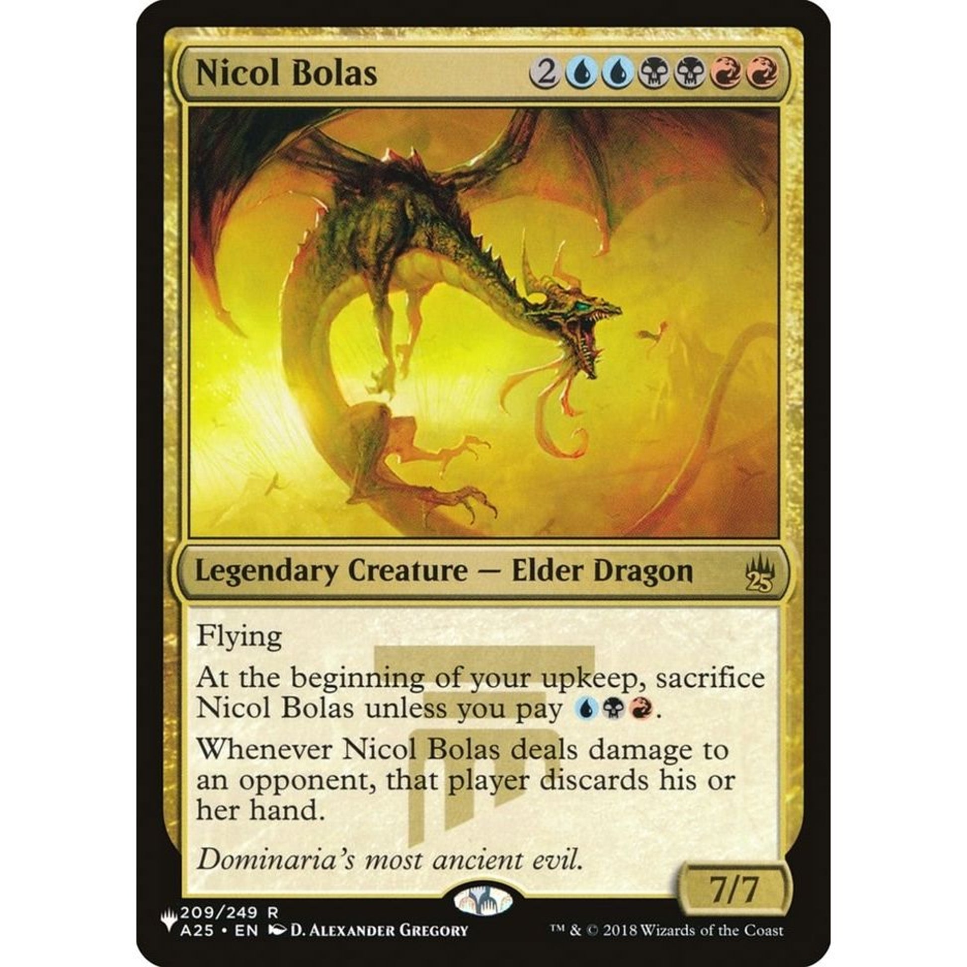 Image for Nicol Bolas (209/249) (LIST) - Magic: The Gathering