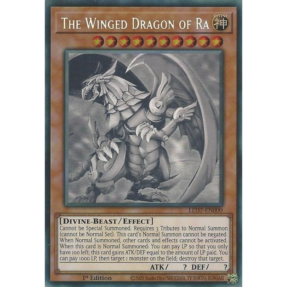 Image for The Winged Dragon of Ra (Ghost Rare) (LED7-EN000) (LED7) - YuGiOh