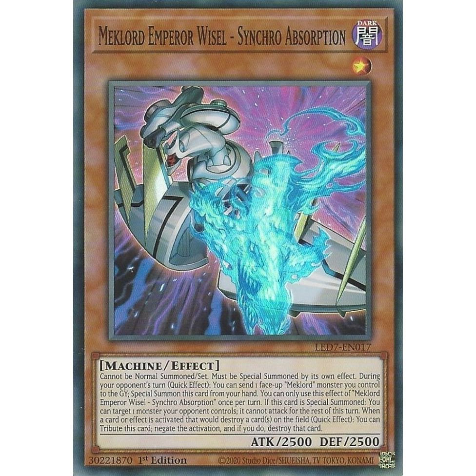 Image for Meklord Emperor Wisel - Synchro Absorption (LED7-EN017) (LED7) - YuGiOh