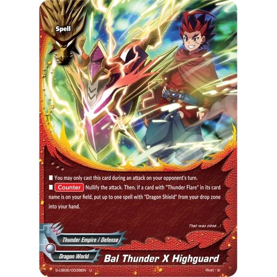Image for Bal Thunder X Highguard (S-UB06/0039EN) (S-UB06) - Future Card BuddyFight