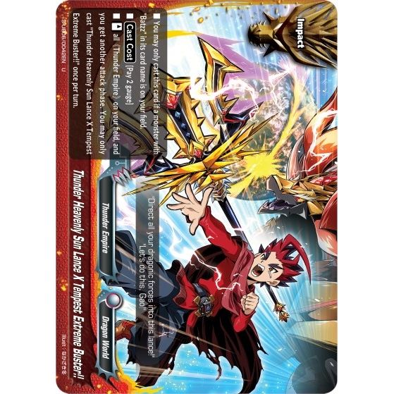 Image for Thunder Heavenly Sun Lance X Tempest Extreme Buster!! (S-UB06/0042EN) (S-UB06) - Future Card BuddyFight