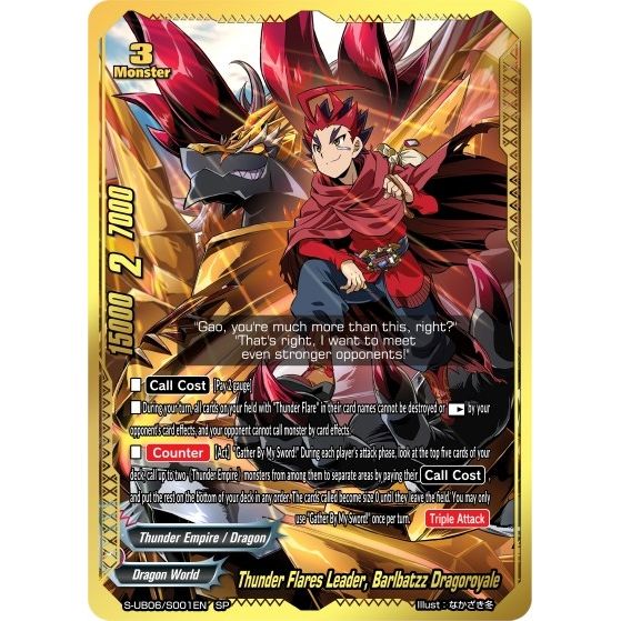 Image for Thunder Flares Leader, Barlbatzz Dragoroyale (SP) (S-UB06/S001EN) (S-UB06) - Future Card BuddyFight