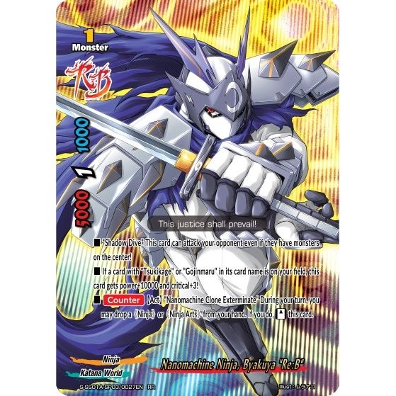 Image for Nanomachine Ninja, Byakuya "Re:B" (S-SS01A-SP03/0027EN) (S-SS01A) - Future Card BuddyFight
