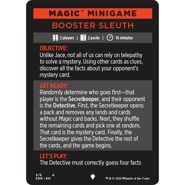Image for Magic Minigame: Booster Sleuth (3) (ZNR) - Magic: The Gathering